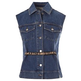 Stella Mc Cartney Gilet in denim con cintura e logo Stella McCartney Multicolore