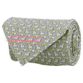 Salvatore Ferragamo-Salvatore Ferragamo Rabbit Print Silk Tie-Pink