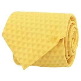 Salvatore Ferragamo-Salvatore Ferragamo Triangle Pattern Silk Tie-Yellow