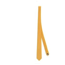 Salvatore Ferragamo-Salvatore Ferragamo Triangle Pattern Silk Tie-Yellow