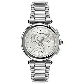 Salvatore Ferragamo Ferragamo Idillio Chrono Bracelet Watch Argento