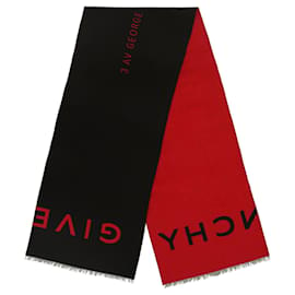 Givenchy-Givenchy Address Logo Wool Scarf-Multiple colors