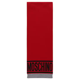 Moschino-Moschino Wool Blend Scarf-Red