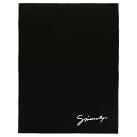 Givenchy-Givenchy Embroidered Signature Logo Scarf-Black