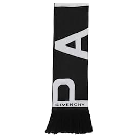 Sciarpa da calcio con frange logo Givenchy Nero
