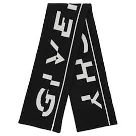 Givenchy-Givenchy Logo Fringe Football Scarf-Multiple colors