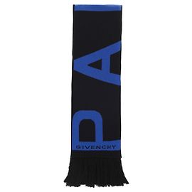Écharpe de football à franges avec logo Givenchy Noir