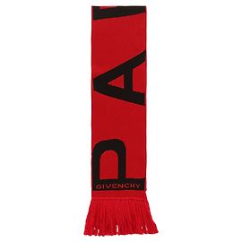 Écharpe de football à franges avec logo Givenchy Noir