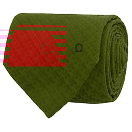 Salvatore Ferragamo-Salvatore Ferragamo Embroidered Silk Tie-Red