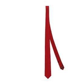 Salvatore Ferragamo-Salvatore Ferragamo Embroidered Silk Tie-Red