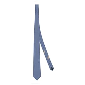 Salvatore Ferragamo-Salvatore Ferragamo Dachshund Dog Print Silk Tie-Blue