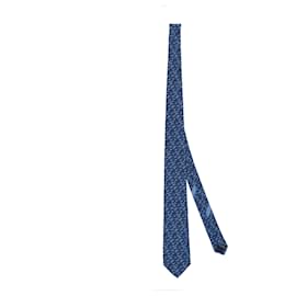 Salvatore Ferragamo-Salvatore Ferragamo Squirrel Print Silk Tie-Blue