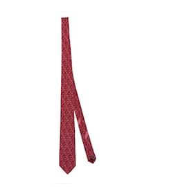 Salvatore Ferragamo-Salvatore Ferragamo Squirrel Print Silk Tie-Red