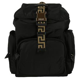 Sac à dos à bandoulière logo Versace Noir