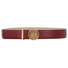 Versace La Medusa Ledergürtel Rot