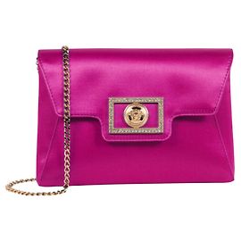Versace Crystal La Medusa Clutch Rosa
