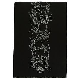 Givenchy Schal mit Stacheldraht-Logo-Print Schwarz