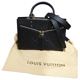Louis Vuitton-Sac Sully PM Louis Vuitton cuir empreinte noir-Noir