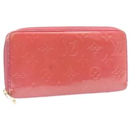 Louis Vuitton-LOUIS VUITTON Monogram Vernis Zippy Long Wallet Pink M93058 LV Auth 35000-Pink