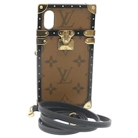 Louis Vuitton-LOUIS VUITTON Monogram Reverse Eye Trunk iPhoneX Hülle M62619 LV Auth 35061-Andere