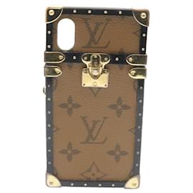 Louis Vuitton-LOUIS VUITTON Monograma Tronco de Olho Reverso iPhoneX Case M62619 Autenticação de LV 35061-Outro