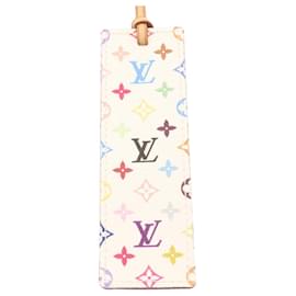 Louis Vuitton-LOUIS VUITTON Monogram Multicolor Bookmark White M99196 LV Auth 35033-White