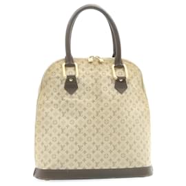 Louis Vuitton-LOUIS VUITTON Monogram Mini Alma Haut Hand Bag Khaki M92203 LV Auth 35068-Khaki