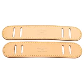 Louis Vuitton-LOUIS VUITTON Shoulder Pad Leather 4Set Beige LV Auth 35039-Beige