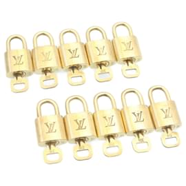 Louis Vuitton-Louis Vuitton padlock 10Set Gold Tone LV Auth 35044-Other