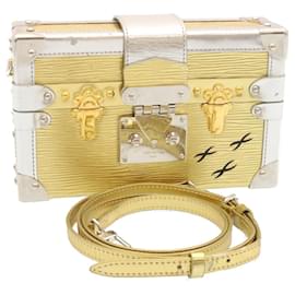Louis Vuitton-Bolsa de ombro LOUIS VUITTON Epi Petite Mar prata ouro M54652 Autenticação de LV 35087NO-Prata,Dourado