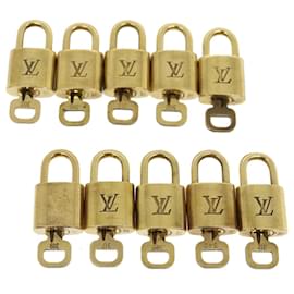 Louis Vuitton-Louis Vuitton padlock 10Set Gold Tone LV Auth 34736-Other