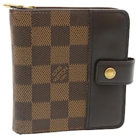 Louis Vuitton-LOUIS VUITTON Damier Ebene Compact zip Wallet N61668 LV Auth 34691-Other