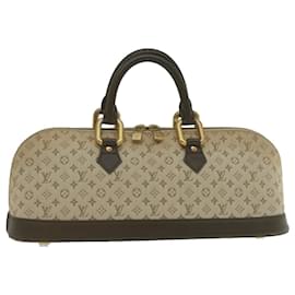 Louis Vuitton-LOUIS VUITTON Monogram Mini Alma long Hand Bag Khaki M92206 LV Auth 34705-Khaki