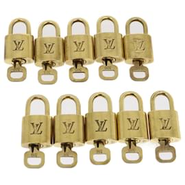 Louis Vuitton-Louis Vuitton padlock 10Set Gold Tone LV Auth 35171-Other