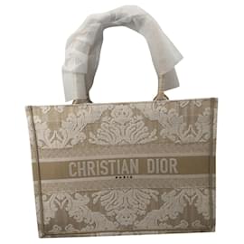 Christian Dior-Tote mediano para libros-Beige