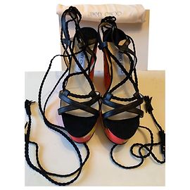 Mule con zeppa Jimmy Choo in legno multicolore Multicolore