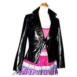 GIACCA MARC JACOBS GLAM ROCK SETA VINILE ASPETTO PELLE TL O T 40 Nero