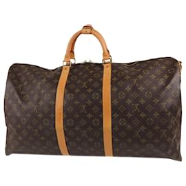 Louis Vuitton-Louis Vuitton Brown Monogram Keepall Bandouliere 60-Brown