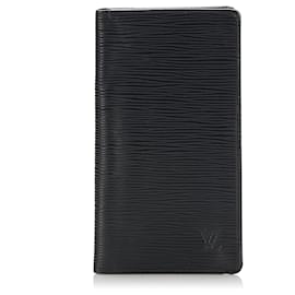 Louis Vuitton-Louis Vuitton Black Epi Leather Brazza Wallet-Black