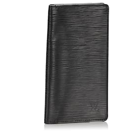 Louis Vuitton-Louis Vuitton Black Epi Leather Brazza Wallet-Black