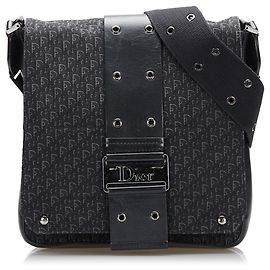 Borsa a tracolla Dior Oblique Street Chic nera Nero