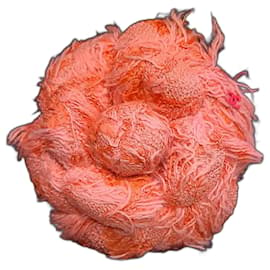 Chanel-Camellia Boucle Brooch-Coral
