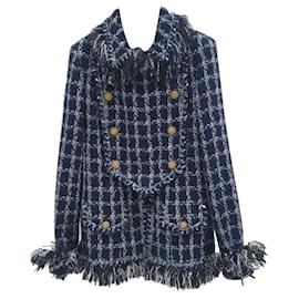 Chanel-9,6K$ New Paris/DALLAS Tweed Jacket-Navy blue
