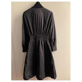 Moncler-Black Nylon Dress-Black