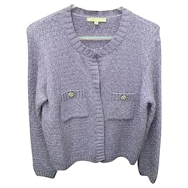 Maje Strickjacke Lila Metallic Lila