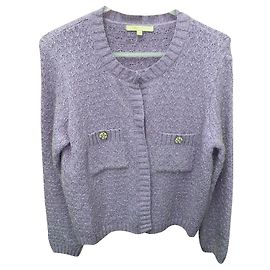 Cardigan Maje Violet Métallisé Violet