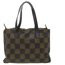 Fendi-FENDI Pecan Canvas Tote Bag Brown Auth tb402-Brown