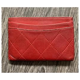 Chanel-Timeless Classique card wallet-Red