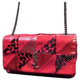 Saint Laurent Jamie Mix & Match Tasche in Rot und Schwarz Rot