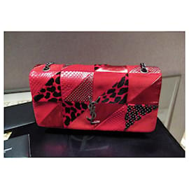 Saint Laurent-Borsa Mix & Match di Saint Laurent Jamie rossa e nera-Rosso